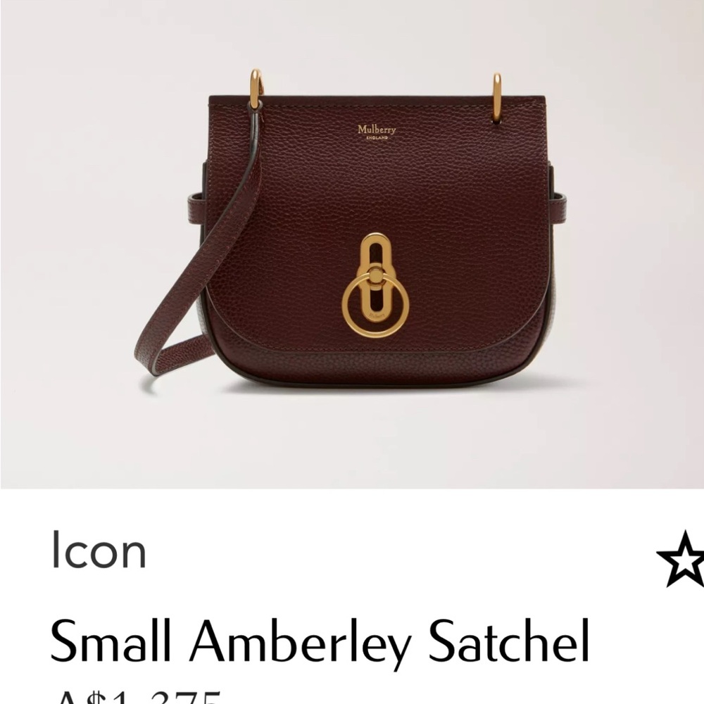 Mulberry MINI Amberley Satchel in Deep Red